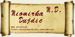 Miomirka Dujdić vizit kartica